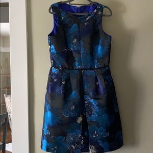 Tahari blue floral dress